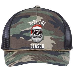 Rizz The Season Christmas Funny Santa Retro Rope Trucker Hat Cap