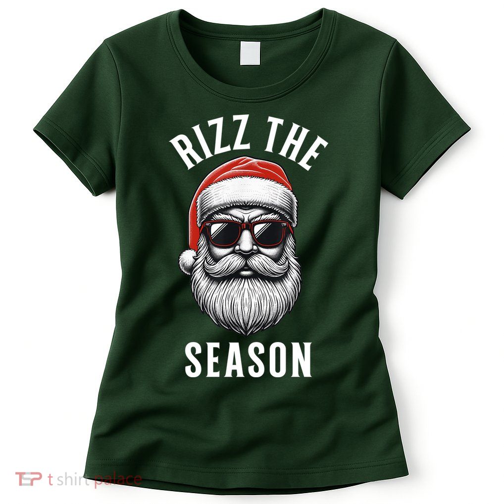 Rizz The Season Christmas Funny Santa Womens T-Shirt
