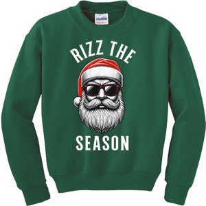 Rizz The Season Christmas Funny Santa Kids Sweatshirt