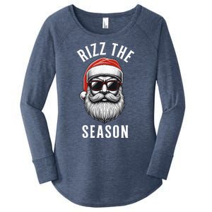 Rizz The Season Christmas Funny Santa Women's Perfect Tri Tunic Long Sleeve Shirt