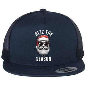 Rizz The Season Christmas Funny Santa Flat Bill Trucker Hat