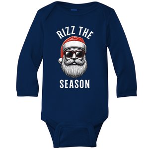 Rizz The Season Christmas Funny Santa Baby Long Sleeve Bodysuit