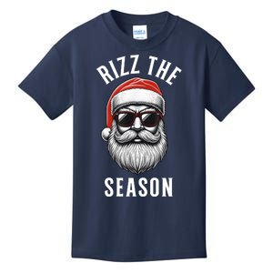 Rizz The Season Christmas Funny Santa Kids T-Shirt