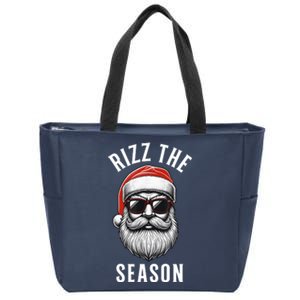 Rizz The Season Christmas Funny Santa Zip Tote Bag