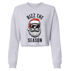 Rizz The Season Christmas Funny Santa Cropped Pullover Crew