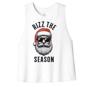 Rizz The Season Christmas Funny Santa Women's Racerback Cropped Tank