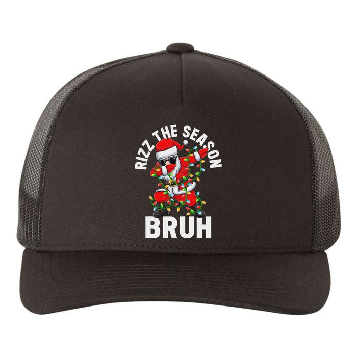 Rizz The Season Bruh Christmas Santa Claus Rizzler Yupoong Adult 5-Panel Trucker Hat