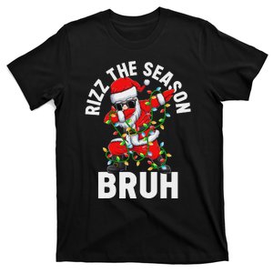 Rizz The Season Bruh Christmas Santa Claus Rizzler T-Shirt