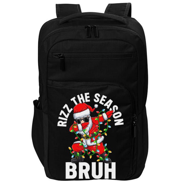 Rizz The Season Bruh Christmas Santa Claus Rizzler Impact Tech Backpack