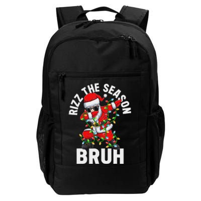 Rizz The Season Bruh Christmas Santa Claus Rizzler Daily Commute Backpack