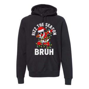 Rizz The Season Bruh Christmas Santa Claus Rizzler Premium Hoodie