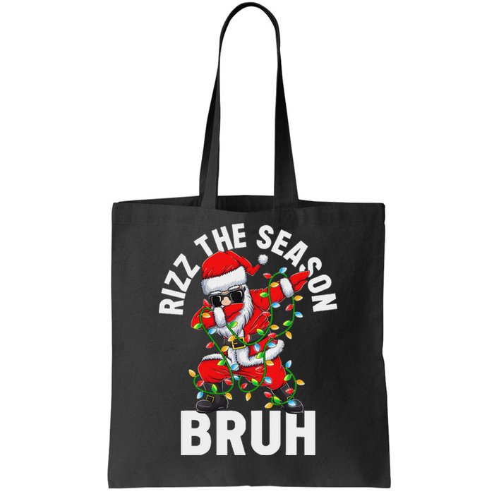 Rizz The Season Bruh Christmas Santa Claus Rizzler Tote Bag