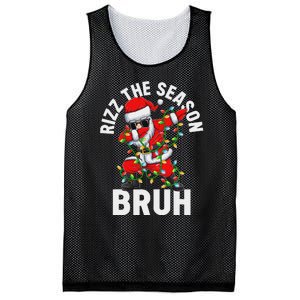 Rizz The Season Bruh Christmas Santa Claus Rizzler Mesh Reversible Basketball Jersey Tank