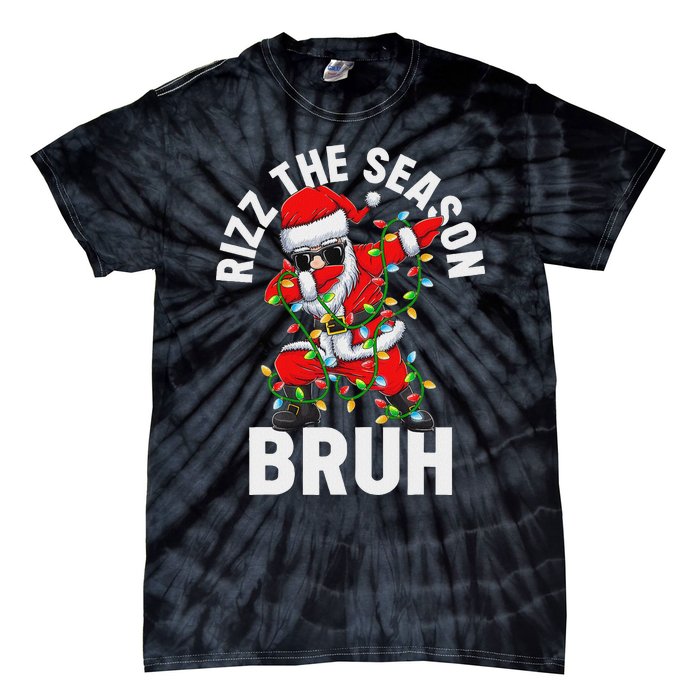 Rizz The Season Bruh Christmas Santa Claus Rizzler Tie-Dye T-Shirt