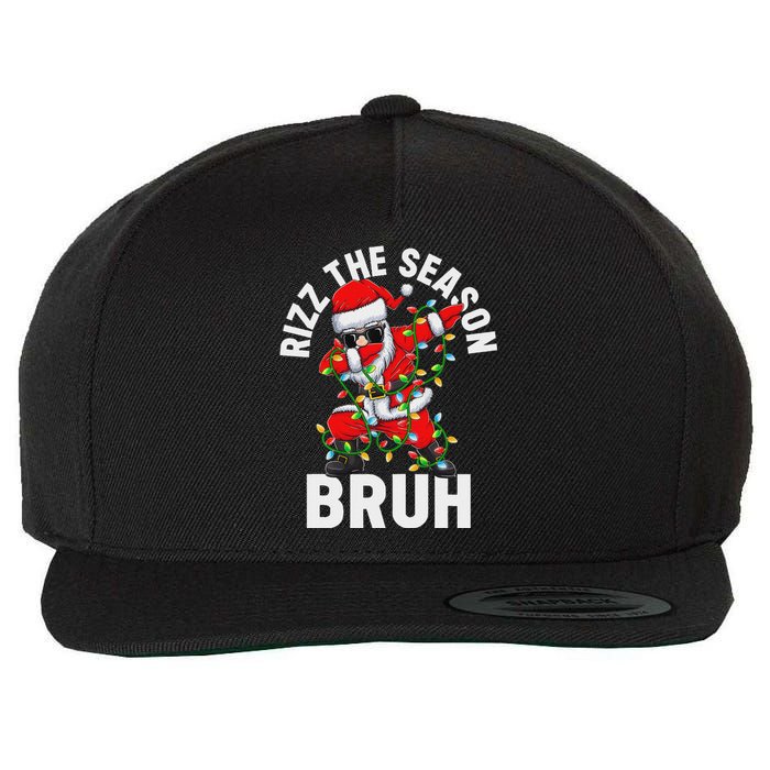 Rizz The Season Bruh Christmas Santa Claus Rizzler Wool Snapback Cap