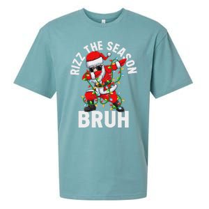 Rizz The Season Bruh Christmas Santa Claus Rizzler Sueded Cloud Jersey T-Shirt