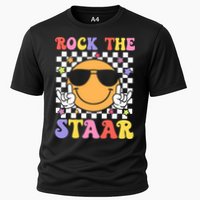 Rock The Staar Test Testing Day Smile Face Groovy Teacher  Performance Shirt