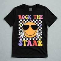 Rock The Staar Test Testing Day Smile Face Groovy Teacher  T-Shirt