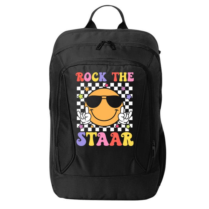 Rock The Staar Test Testing Day Smile Face Groovy Teacher  City Backpack