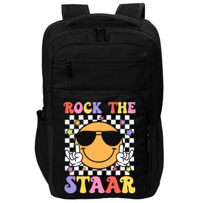 Rock The Staar Test Testing Day Smile Face Groovy Teacher  Impact Tech Backpack