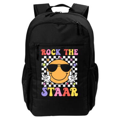 Rock The Staar Test Testing Day Smile Face Groovy Teacher  Backpack
