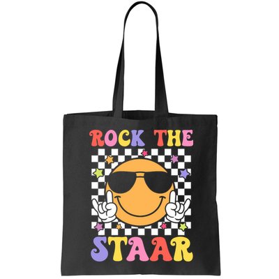 Rock The Staar Test Testing Day Smile Face Groovy Teacher  Bag