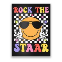 Rock The Staar Test Testing Day Smile Face Groovy Teacher  Poster