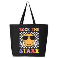 Rock The Staar Test Testing Day Smile Face Groovy Teacher  25L Jumbo Tote