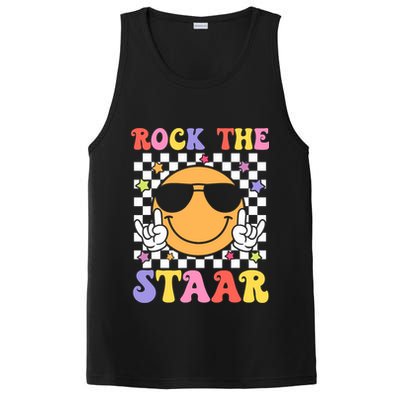 Rock The Staar Test Testing Day Smile Face Groovy Teacher  PosiCharge Competitor Tank