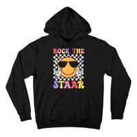 Rock The Staar Test Testing Day Smile Face Groovy Teacher  Tall Hoodie