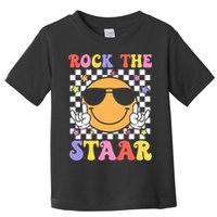 Rock The Staar Test Testing Day Smile Face Groovy Teacher  Toddler T-Shirt
