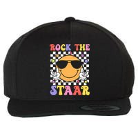 Rock The Staar Test Testing Day Smile Face Groovy Teacher  Wool Snapback Cap
