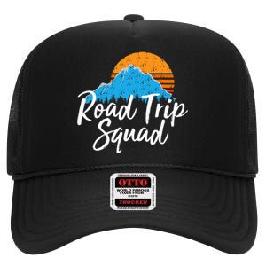 Road Trip Squad Traveling Souvenir High Crown Mesh Back Trucker Hat