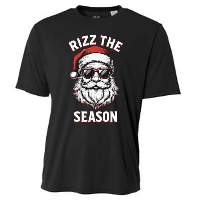 Rizz The Season Silly Christmas Funny Santa Cooling Performance Crew T-Shirt