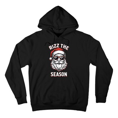 Rizz The Season Silly Christmas Funny Santa Hoodie