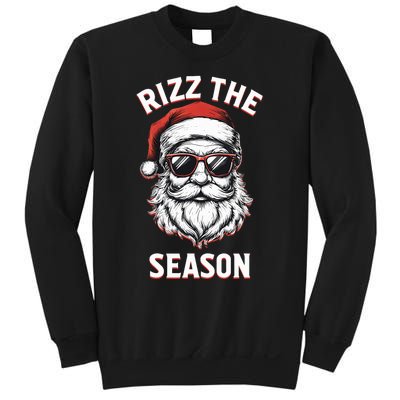 Rizz The Season Silly Christmas Funny Santa Sweatshirt