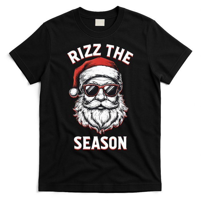 Rizz The Season Silly Christmas Funny Santa T-Shirt