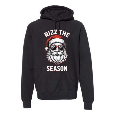 Rizz The Season Silly Christmas Funny Santa Premium Hoodie