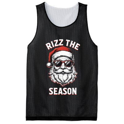 Rizz The Season Silly Christmas Funny Santa Mesh Reversible Basketball Jersey Tank