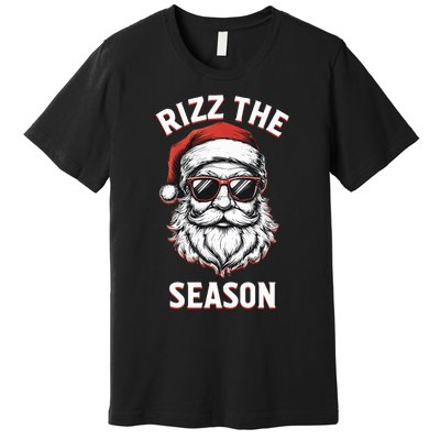 Rizz The Season Silly Christmas Funny Santa Premium T-Shirt