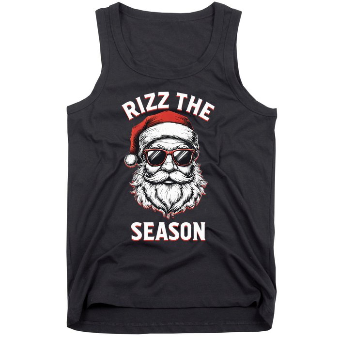 Rizz The Season Silly Christmas Funny Santa Tank Top