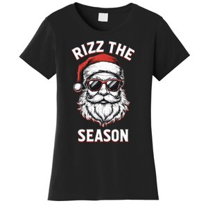 Rizz The Season Silly Christmas Funny Santa Women's T-Shirt