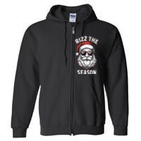 Rizz The Season Silly Christmas Funny Santa Full Zip Hoodie