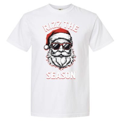 Rizz The Season Silly Christmas Funny Santa Garment-Dyed Heavyweight T-Shirt