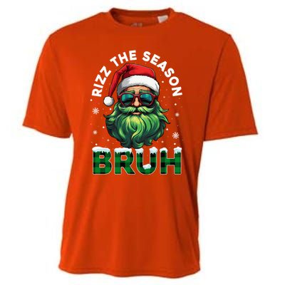 Rizz The Season Bruh Christmas Rizzmas Santa Claus Rizzler Cooling Performance Crew T-Shirt