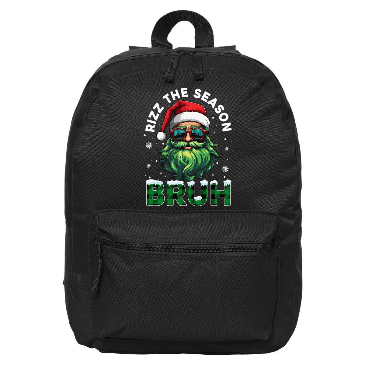 Rizz The Season Bruh Christmas Rizzmas Santa Claus Rizzler 16 in Basic Backpack