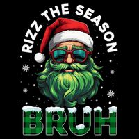 Rizz The Season Bruh Christmas Rizzmas Santa Claus Rizzler 16 in Basic Backpack