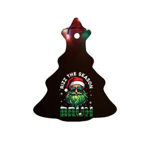 Rizz The Season Bruh Christmas Rizzmas Santa Claus Rizzler Ceramic Tree Ornament