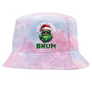 Rizz The Season Bruh Christmas Rizzmas Santa Claus Rizzler Tie-Dyed Bucket Hat