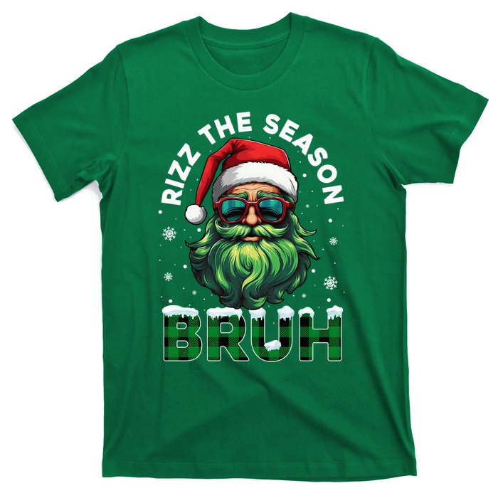 Rizz The Season Bruh Christmas Rizzmas Santa Claus Rizzler T-Shirt